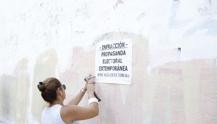 Ubican carteles de advertencia sobre propagandas electorales extemporÃ¡neas